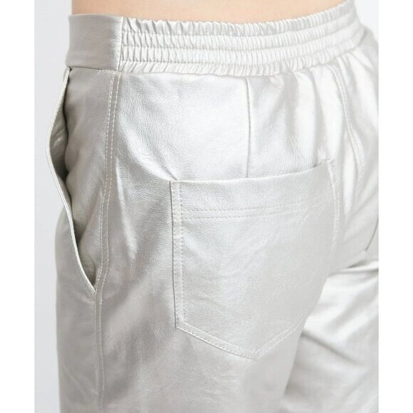 Ozai N Ku Silver Metallic High Waist Jeans Size XL New - Picture 8 of 10